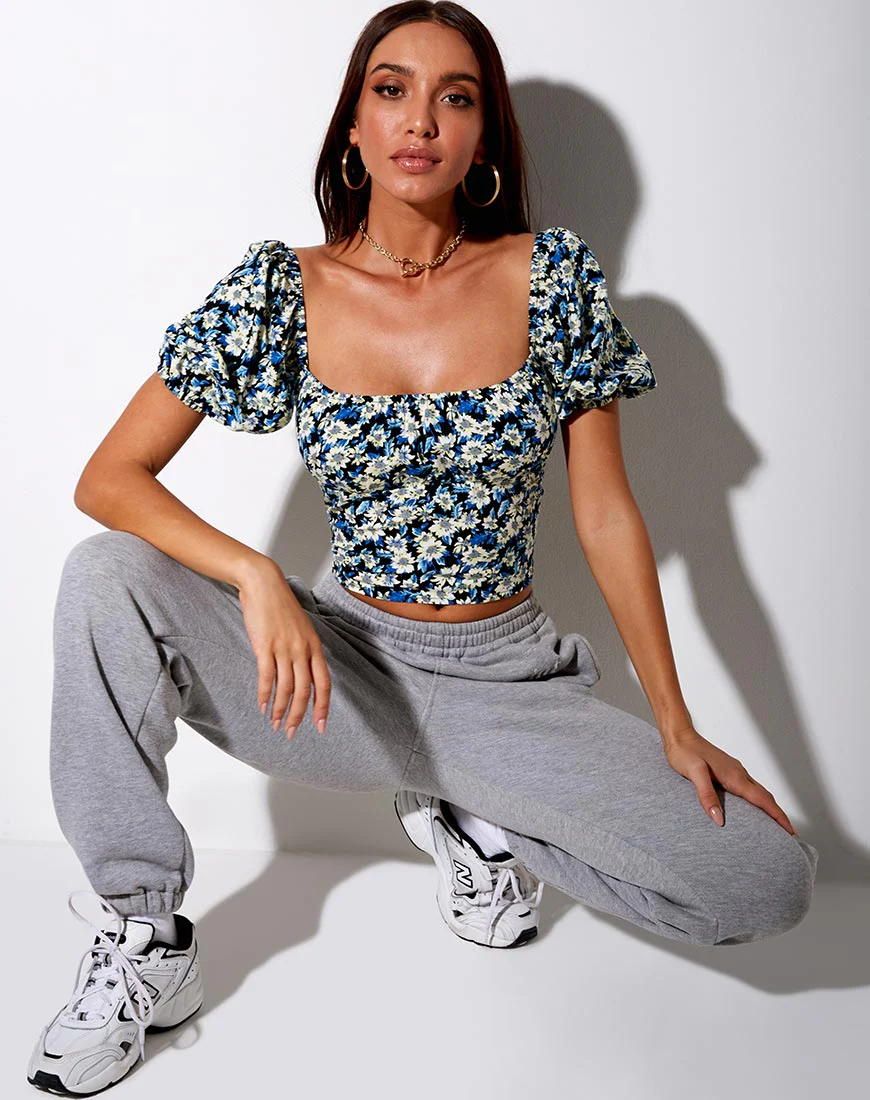 Rocha Top in Aster Blau - Image 3