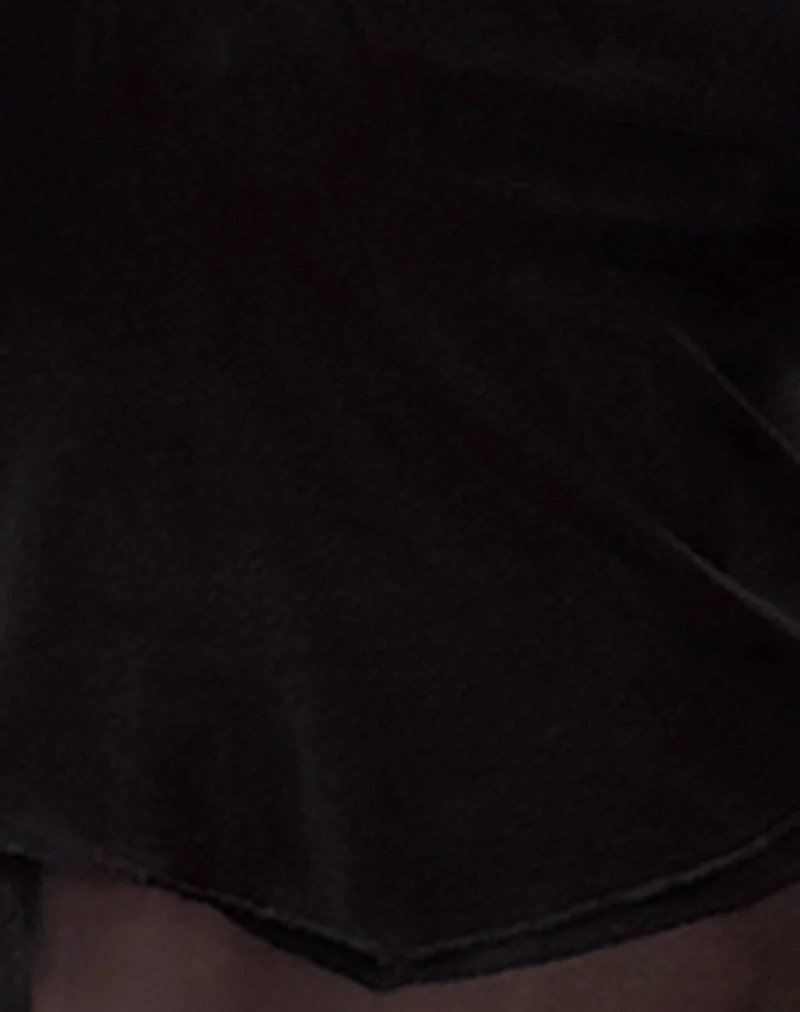 Rochie Asymmetrisches Top aus Mesh Schwarz - Image 6