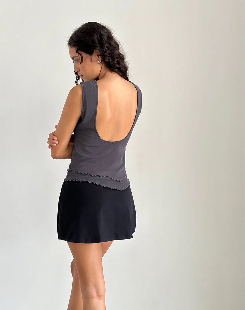 Rochie Asymmetrisches Top aus Mesh Ocean Storm - Image 2