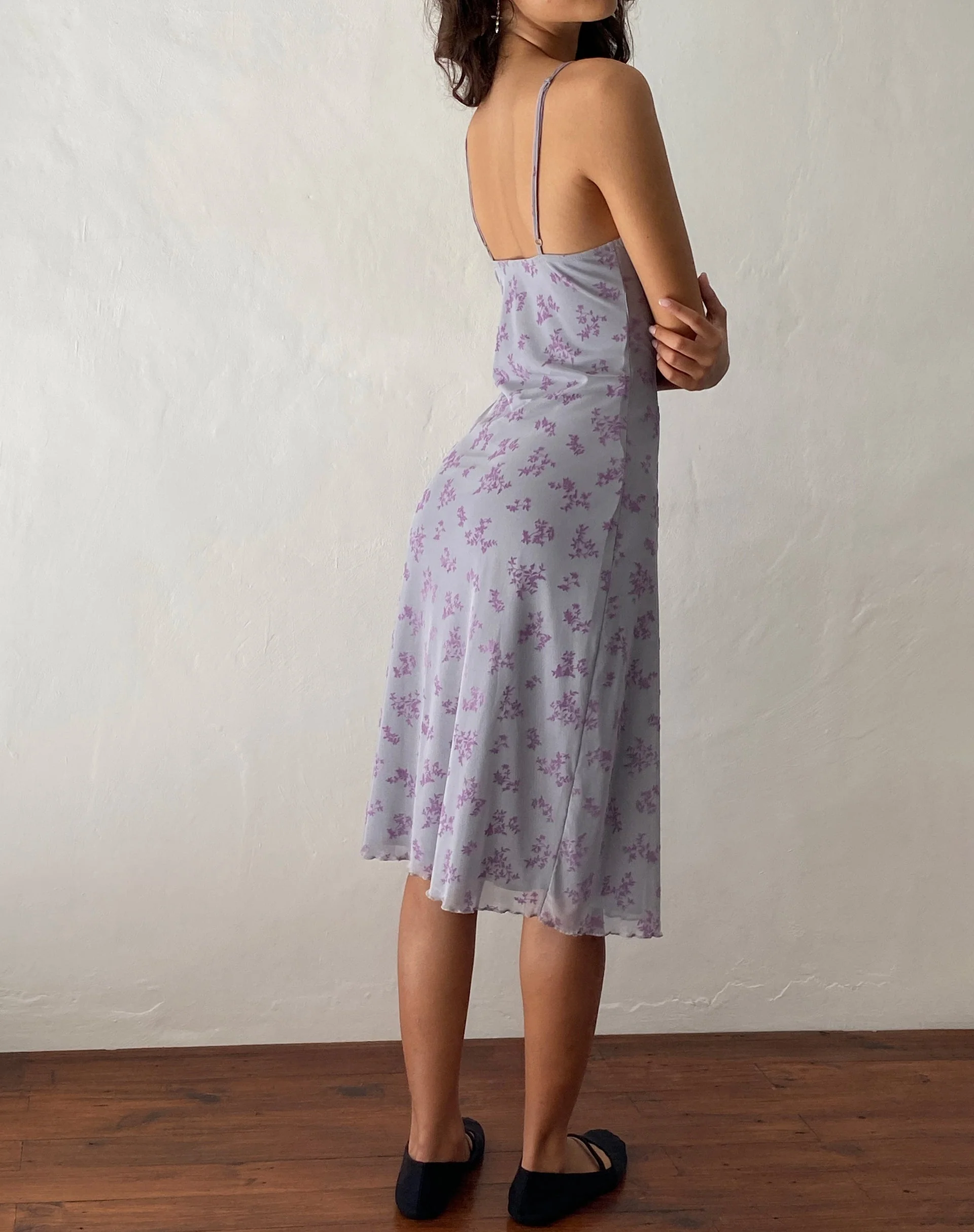 Rohaya Midikleid in Lila Botanikerflock - Image 5