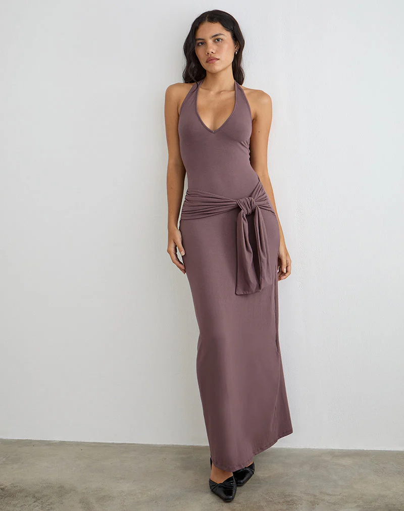 Rohesia Maxikleid in Deep Taupe