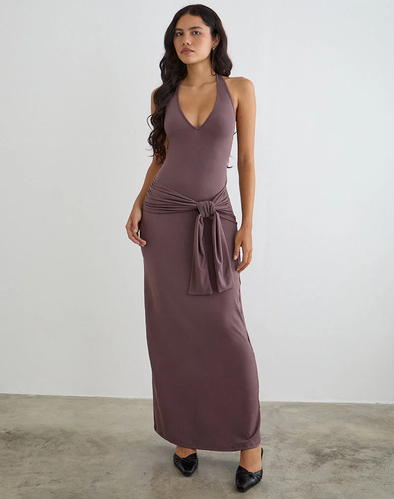 Rohesia Maxikleid in Deep Taupe - Image 3