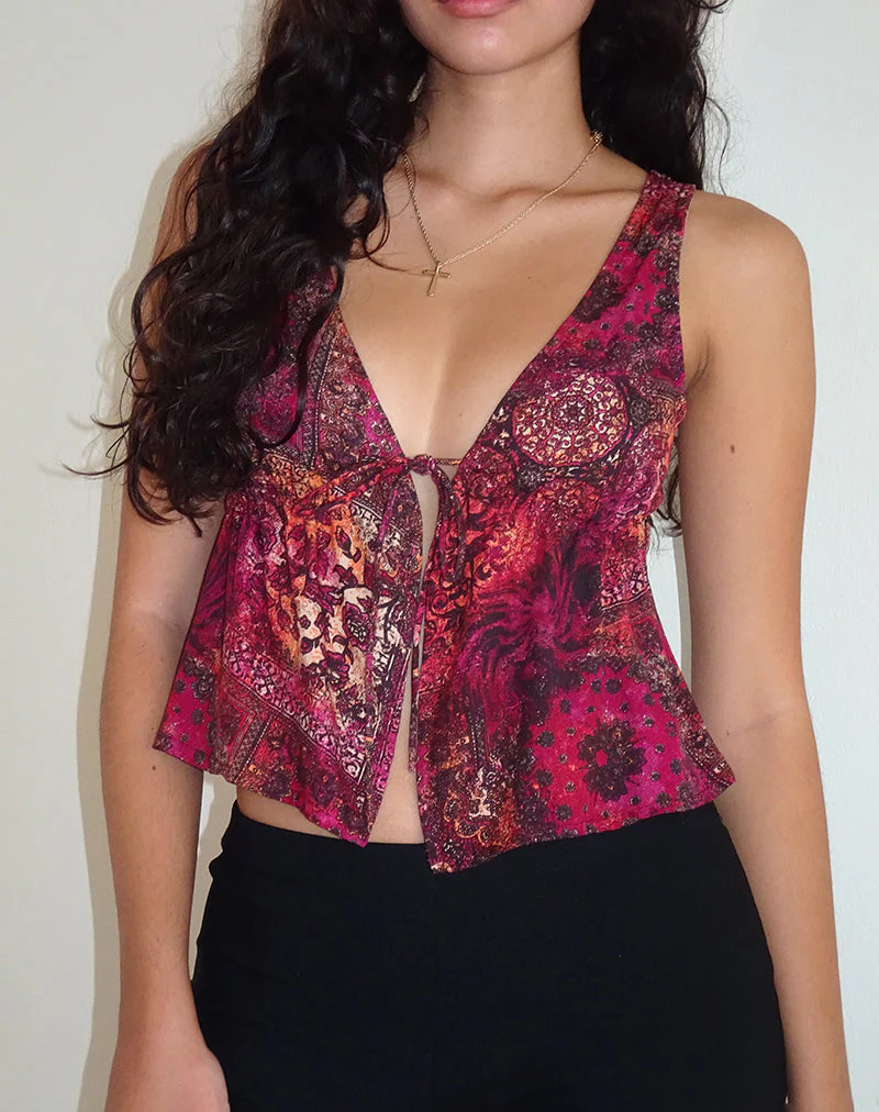 Rolia Cami Top aus abstraktem Paisley