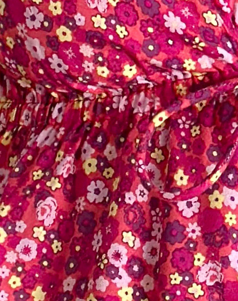 Rolia Cami-Top in Rosa mit Zickzack-Blumenmuster - Image 5