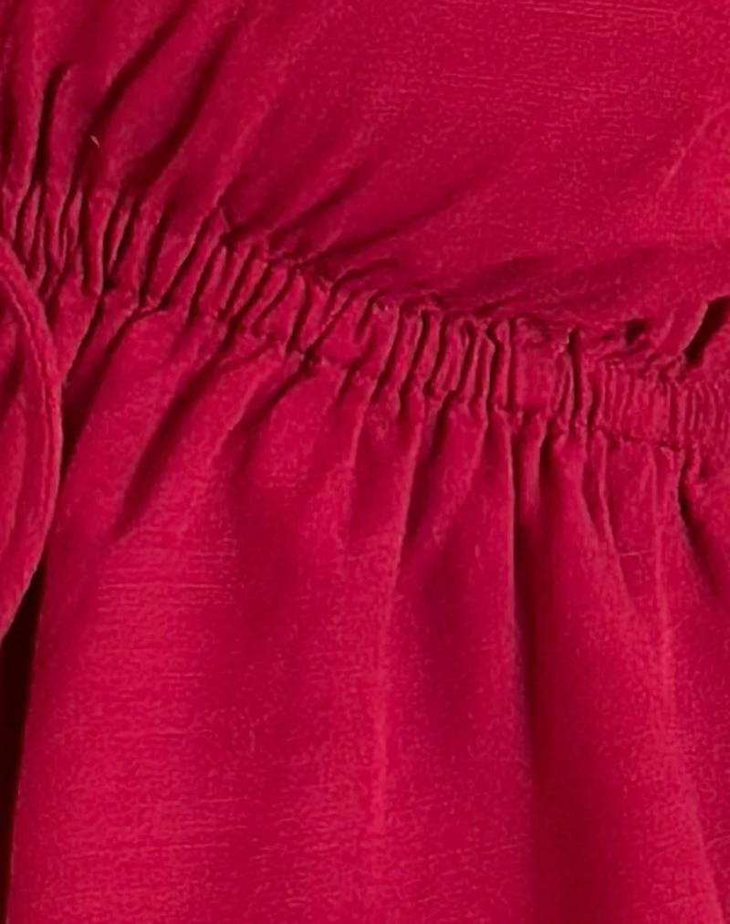 Rolia Tie Front Top in Adrenalinrot - Image 6