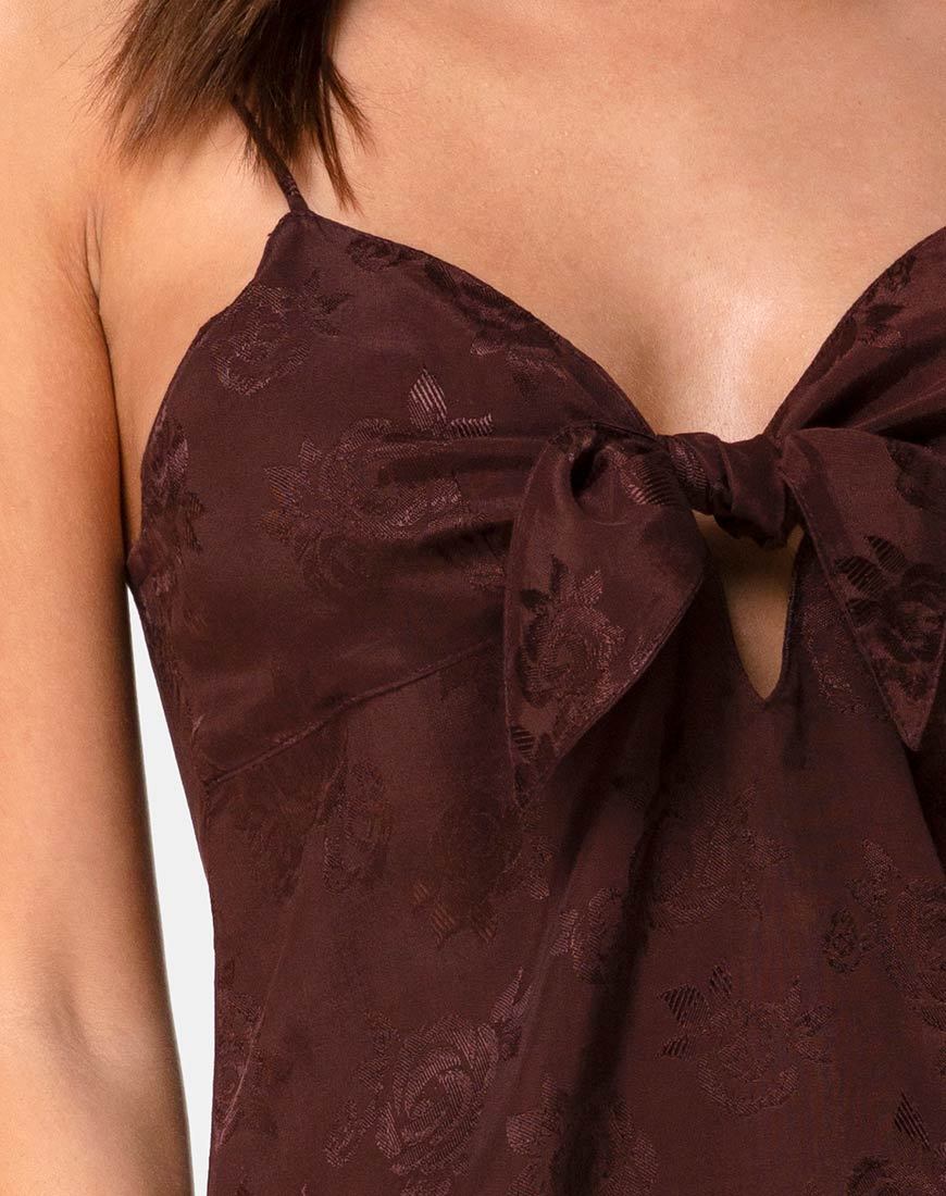 Ronina Minikleid aus Satin Rose Cocoa - Image 5