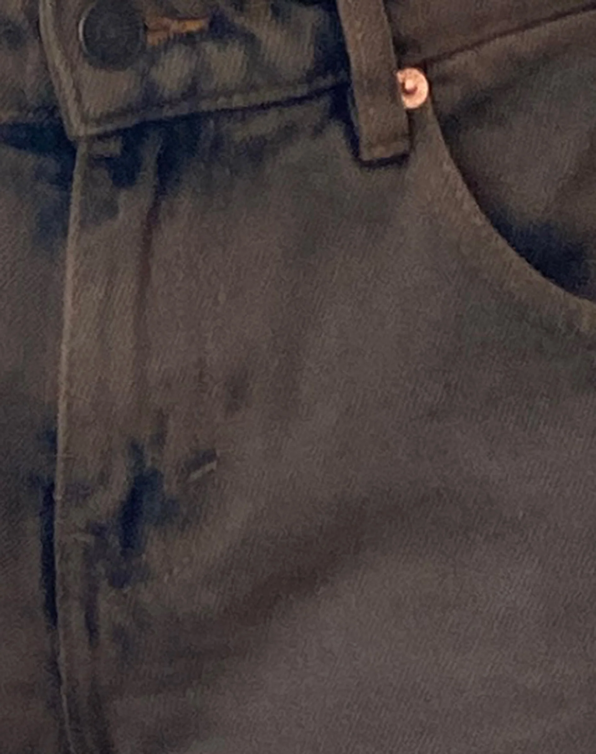 Geräumige extra weite Low Rise Jeans in Dark Sand - Image 6