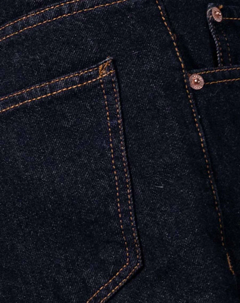 Geräumige extra weite Low Rise Jeans in Indigo - Image 8