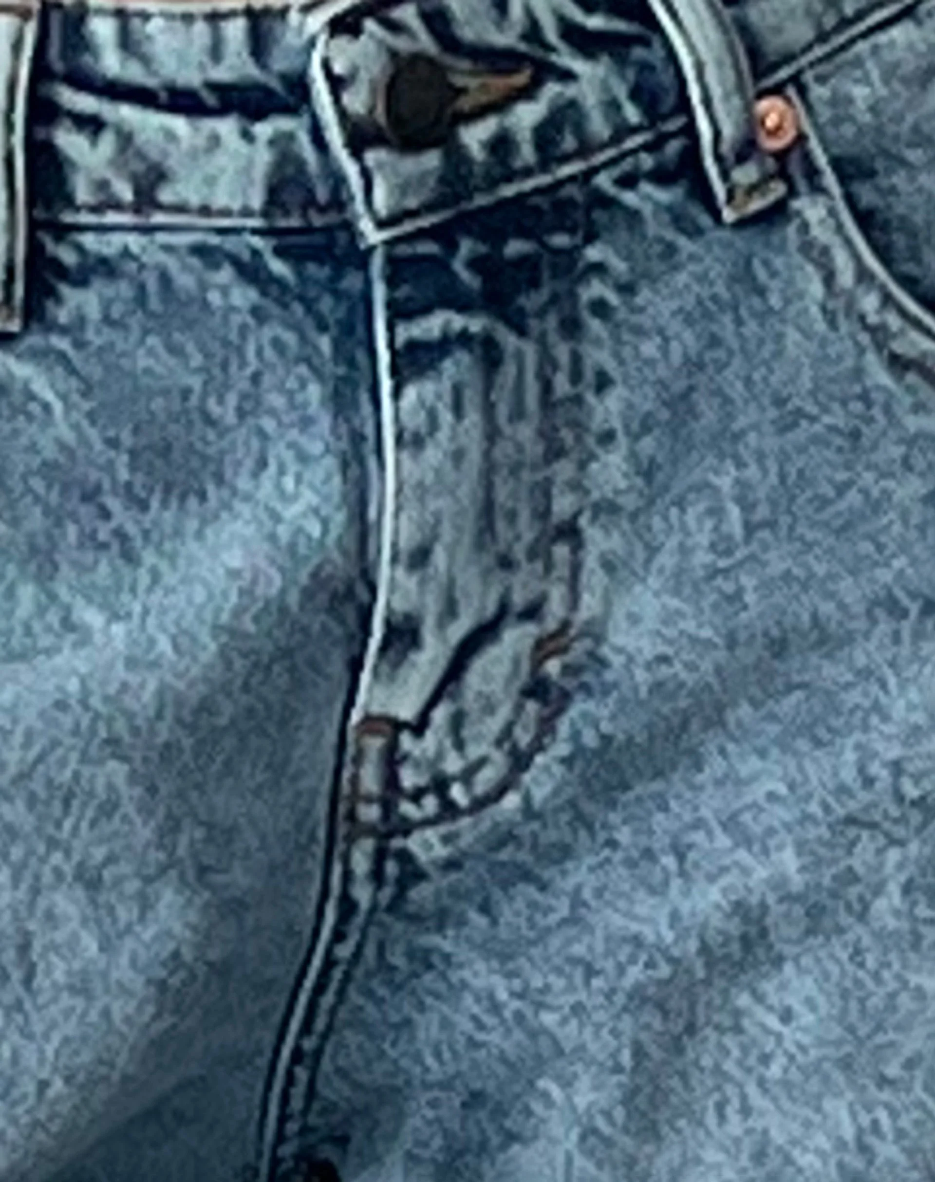 Geräumige extra weite Low Rise Jeans in Vintage Blue Wash - Image 6