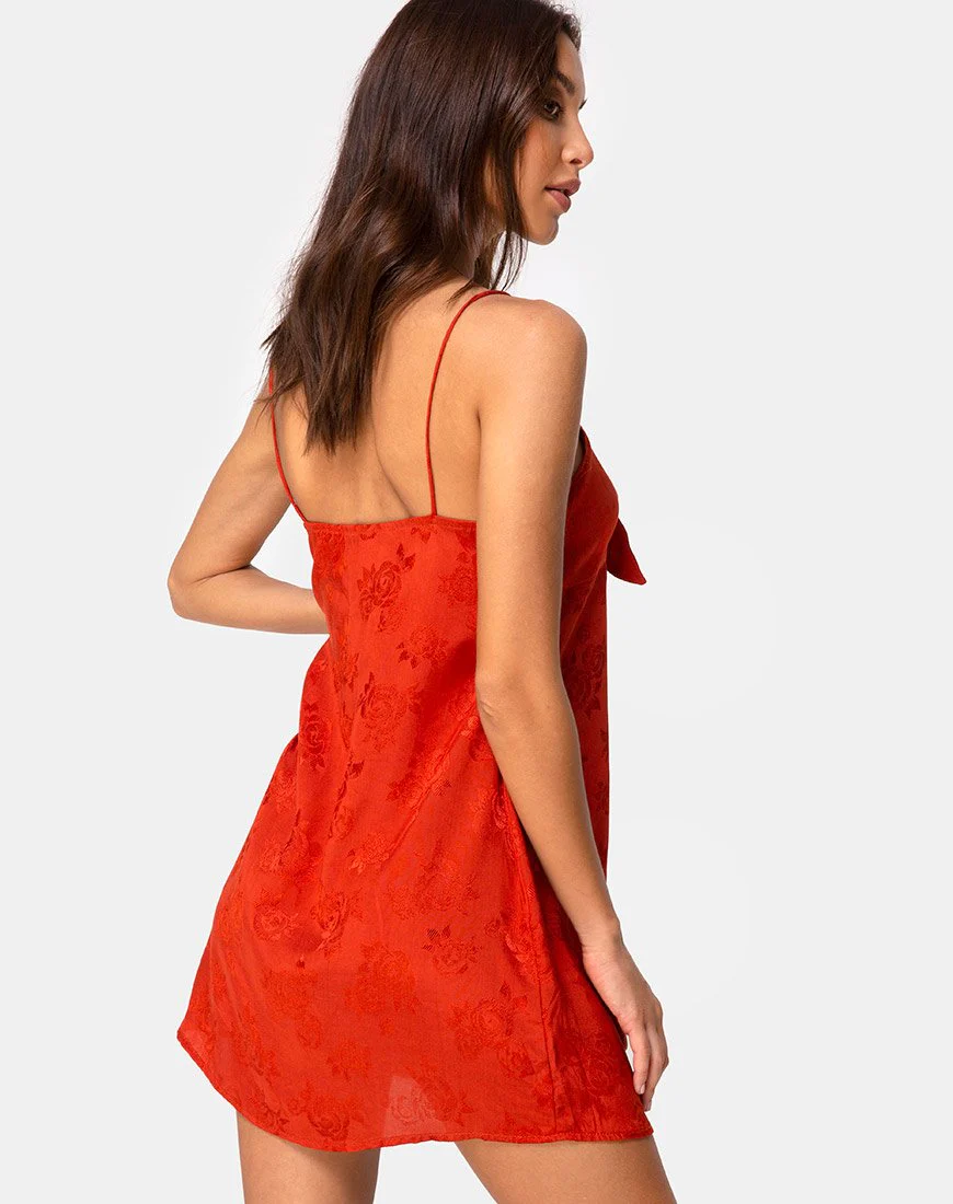 Roppan Slip-Kleid aus Satin Rose Rust - Image 2