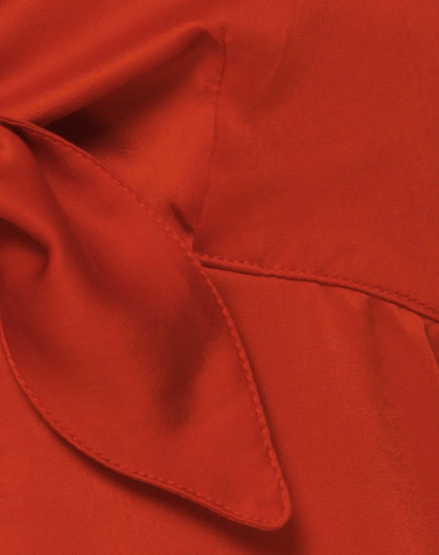 Roppan Slip-Kleid aus Satin Rust - Image 5