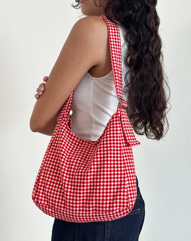 Roscoe Tasche aus rotem Gingham