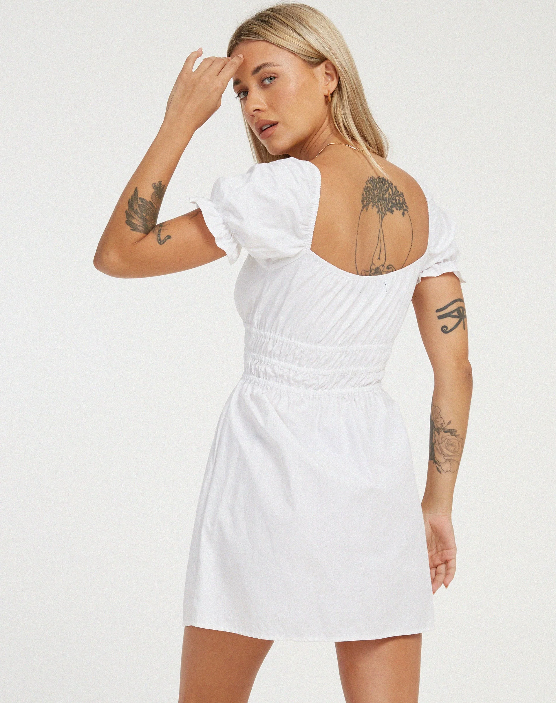 Rosmilly Minikleid in Weiß - Image 3