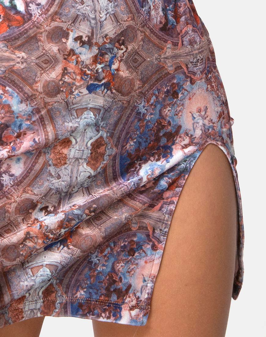 Rossel Kleid aus Samt mit Palastdruck - Image 5
