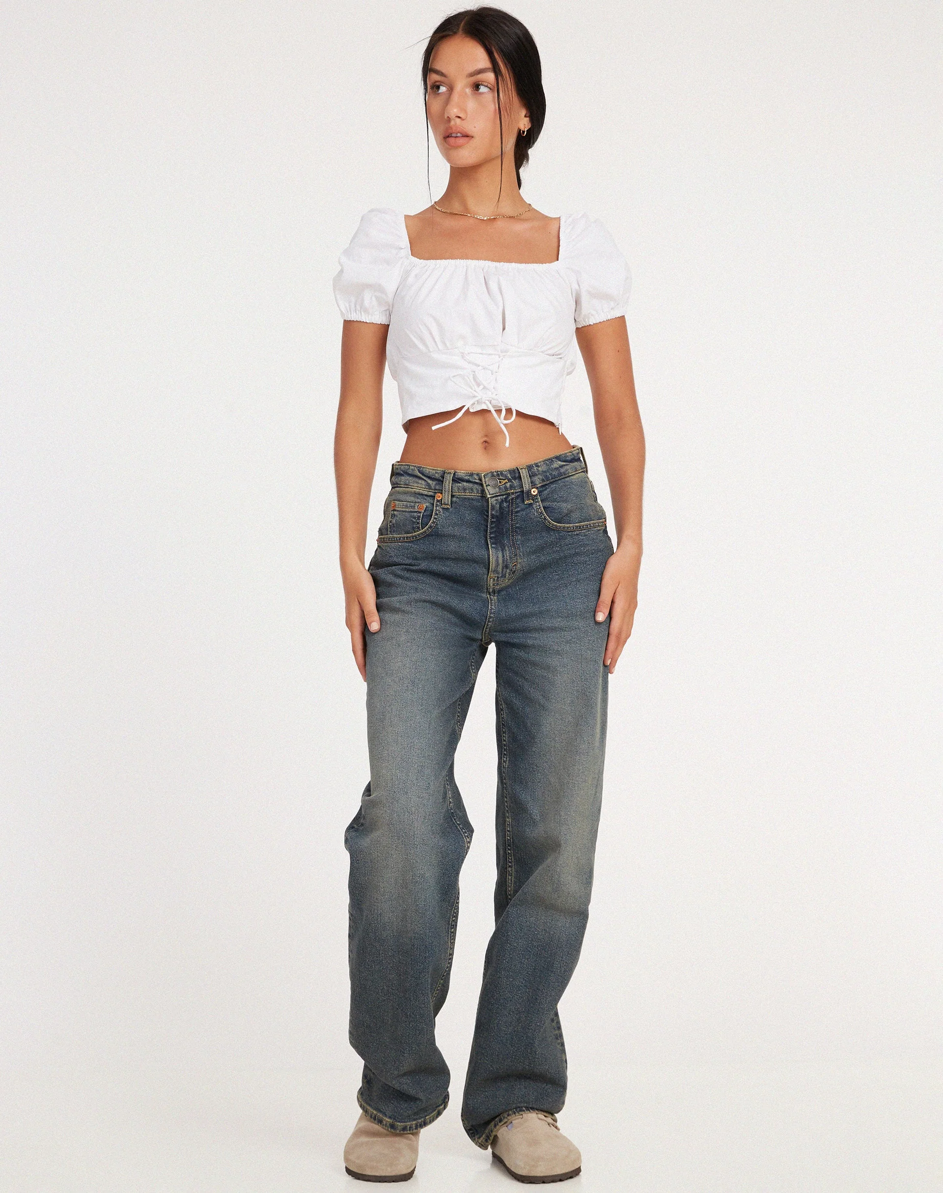 Ruiz Crop Top in Weiß - Image 3