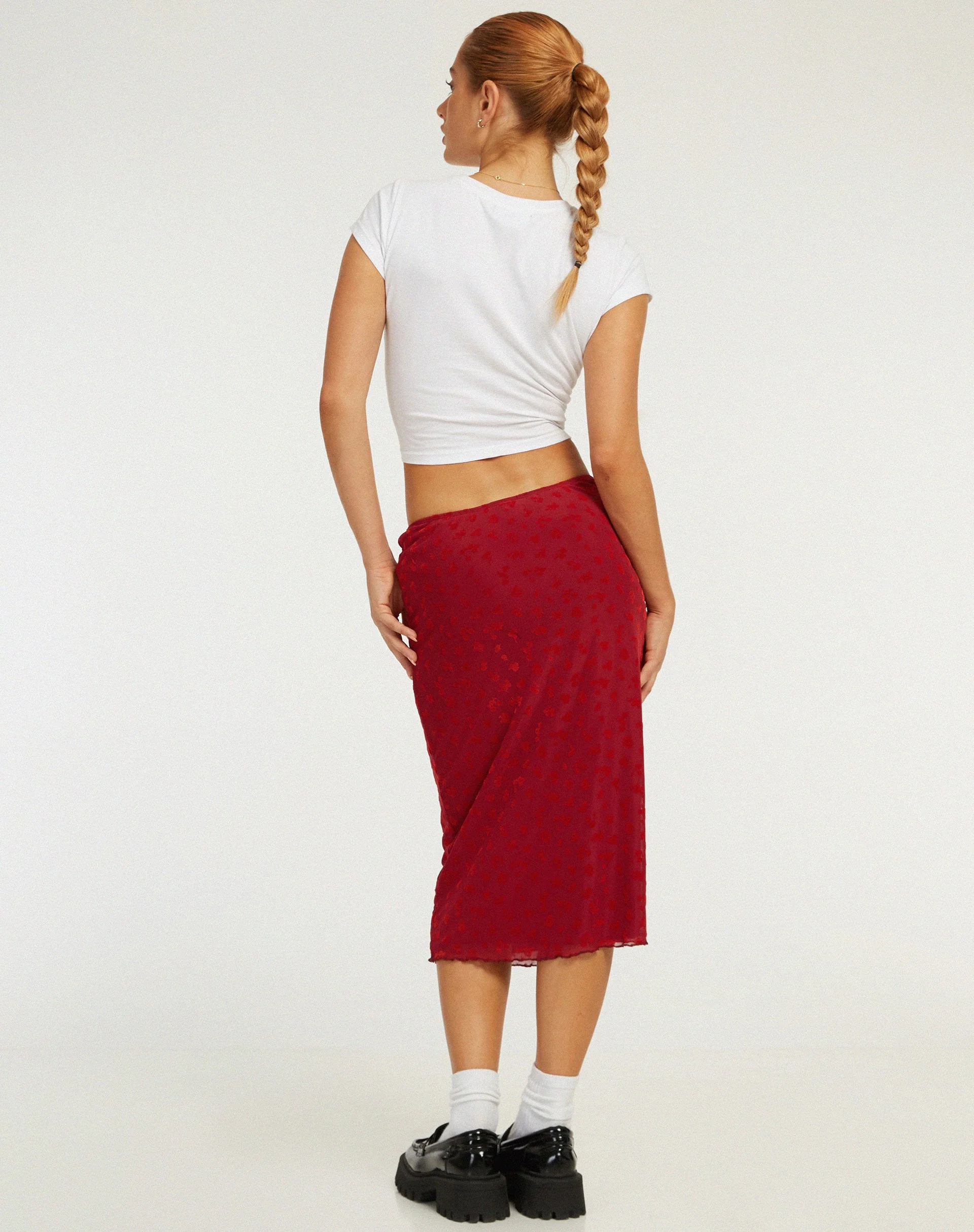Rujha Midirock aus rotem Flock-Mesh - Image 2