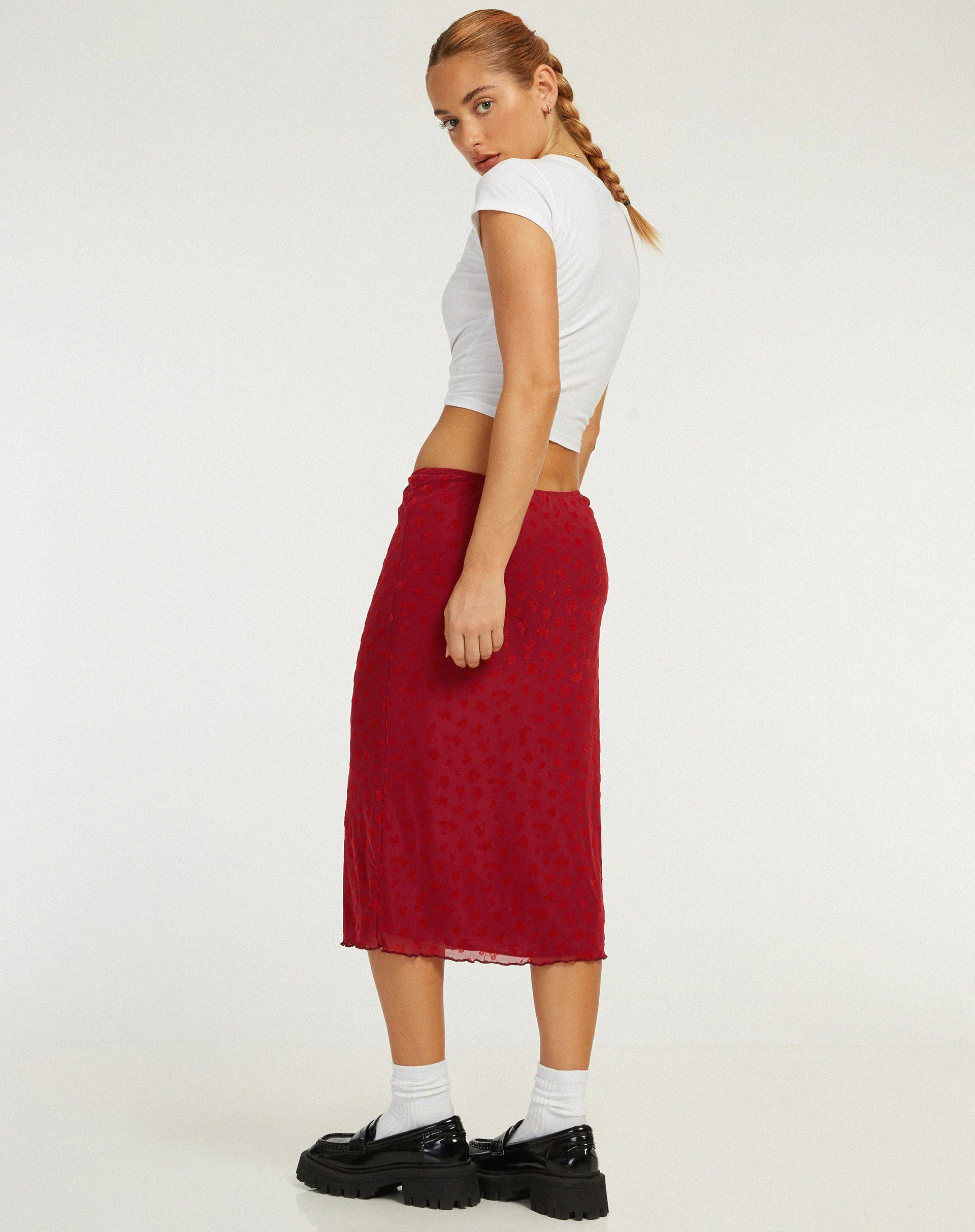 Rujha Midirock aus rotem Flock-Mesh - Image 4