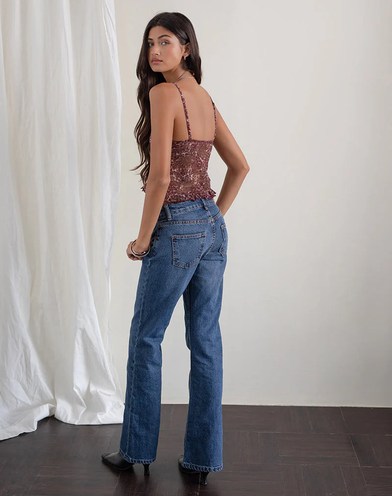 Rumaysa Top aus bedruckter Spitze und abstrakten Leopardenflecken - Image 3