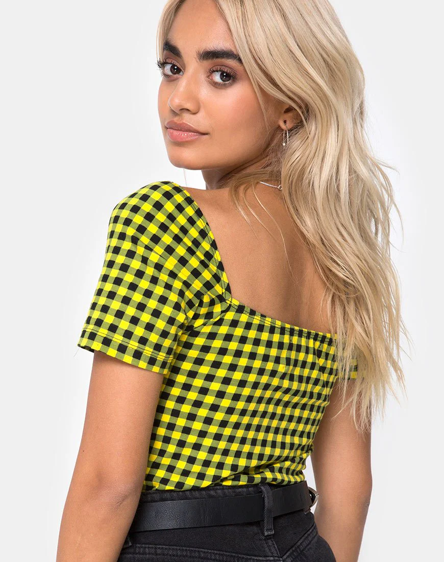 Ryon Mieder in Medium Gingham Gelb - Image 2