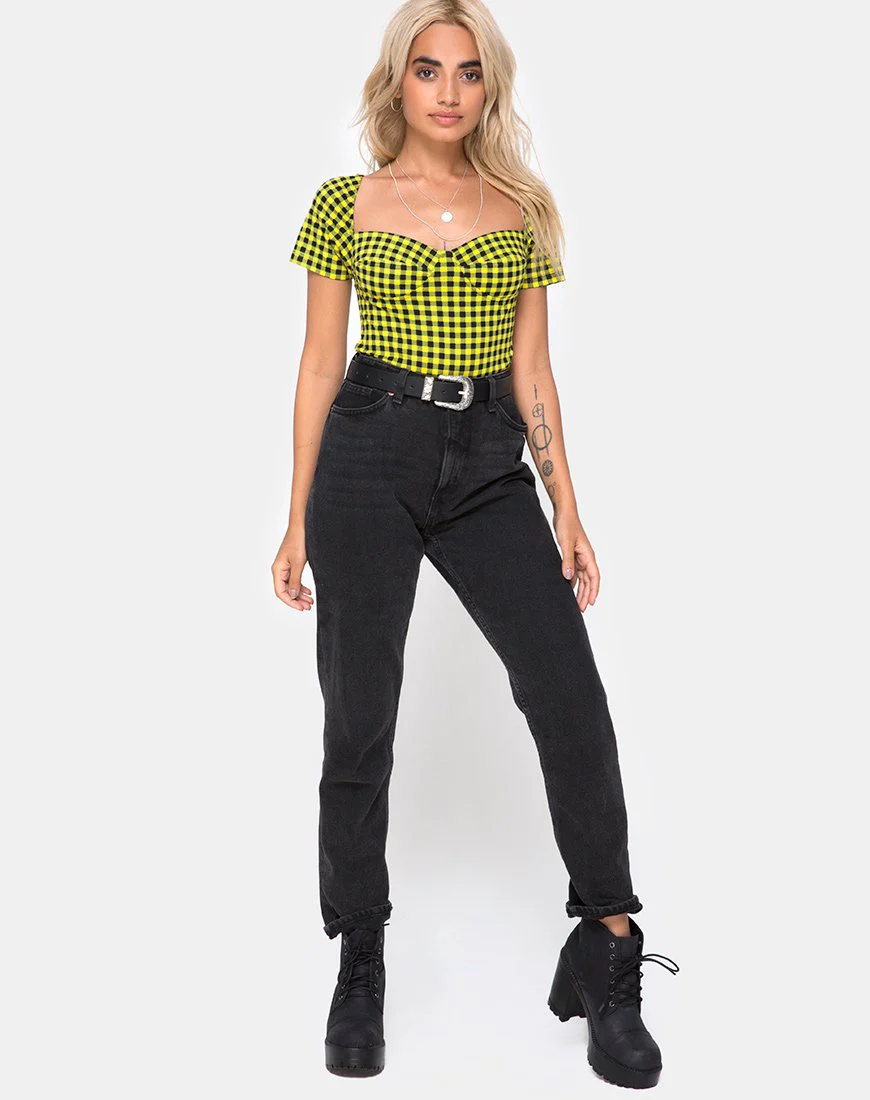 Ryon Mieder in Medium Gingham Gelb - Image 3