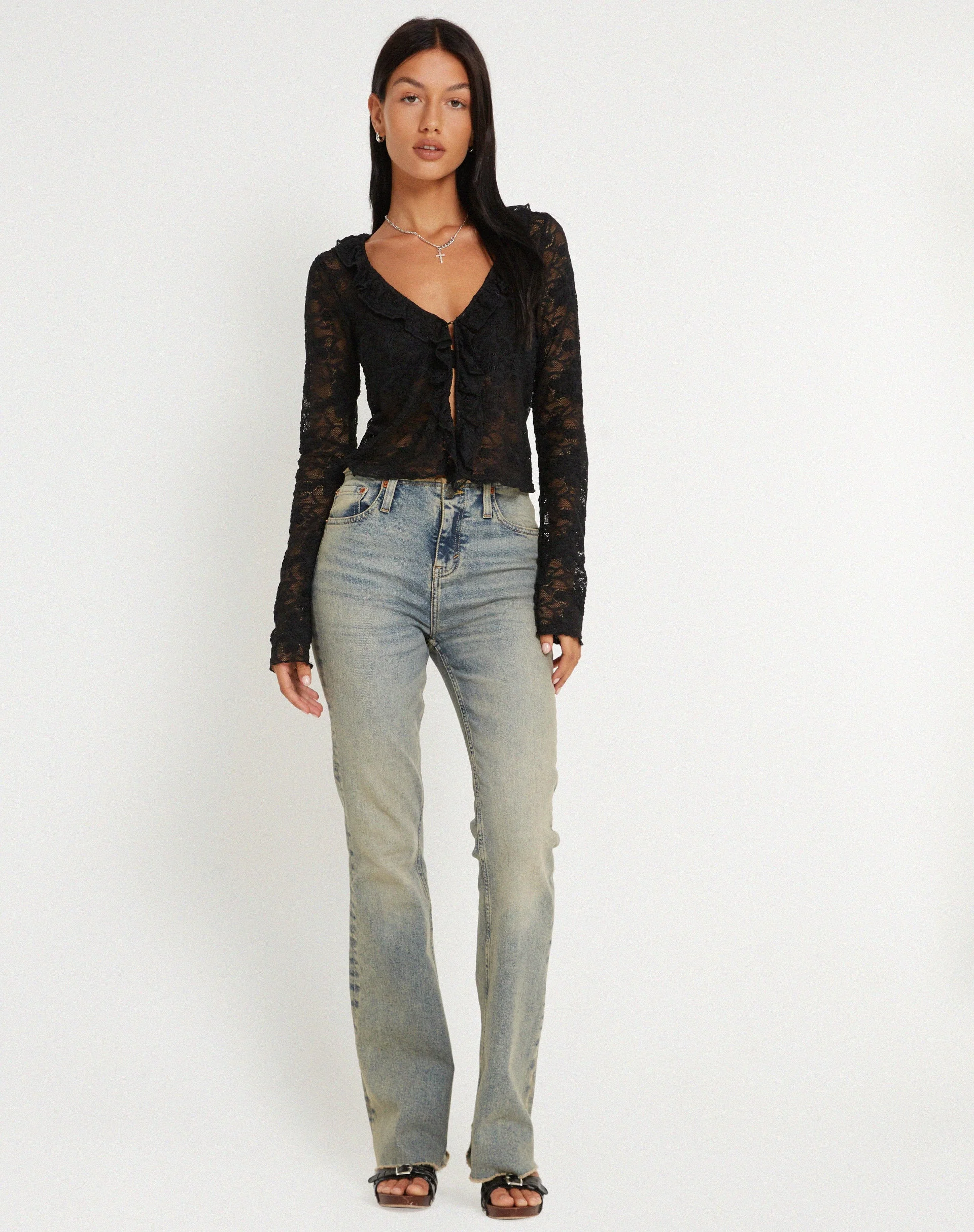 Sadiru Cardi aus Spitze Schwarz - Image 5