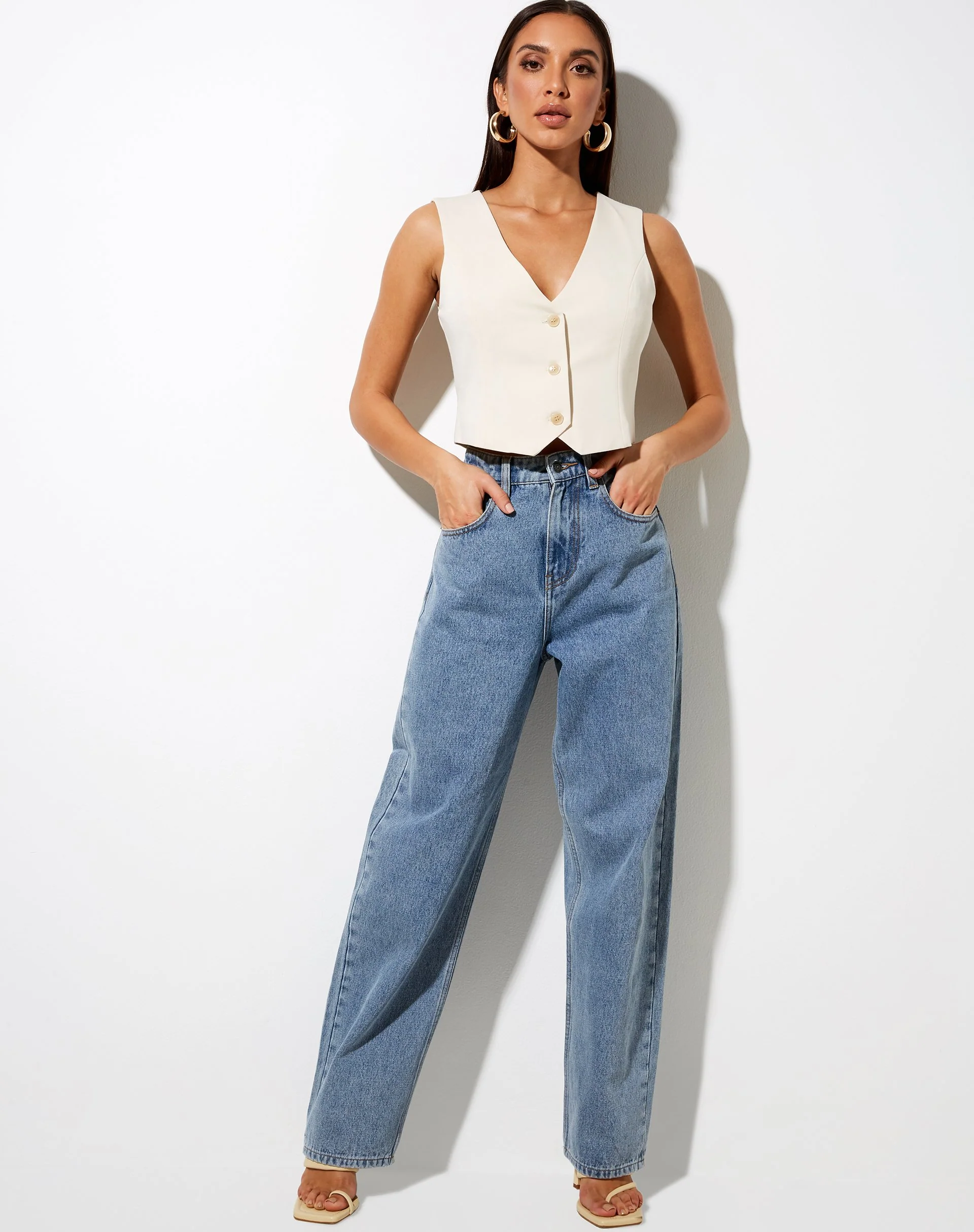 Safar Weste in Creme - Image 3