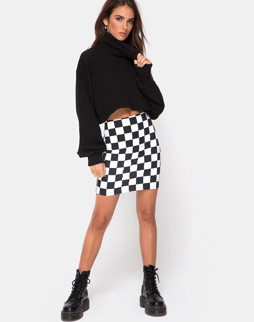 Saffy Bodycon-Rock in Karo-Board Medium - Image 4
