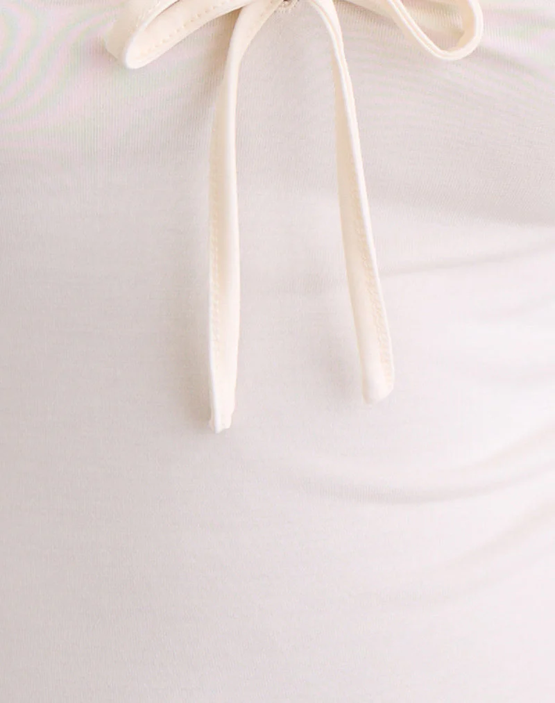 Saiba Oberteil mit langen Ärmeln in Cupro Creme - Image 6
