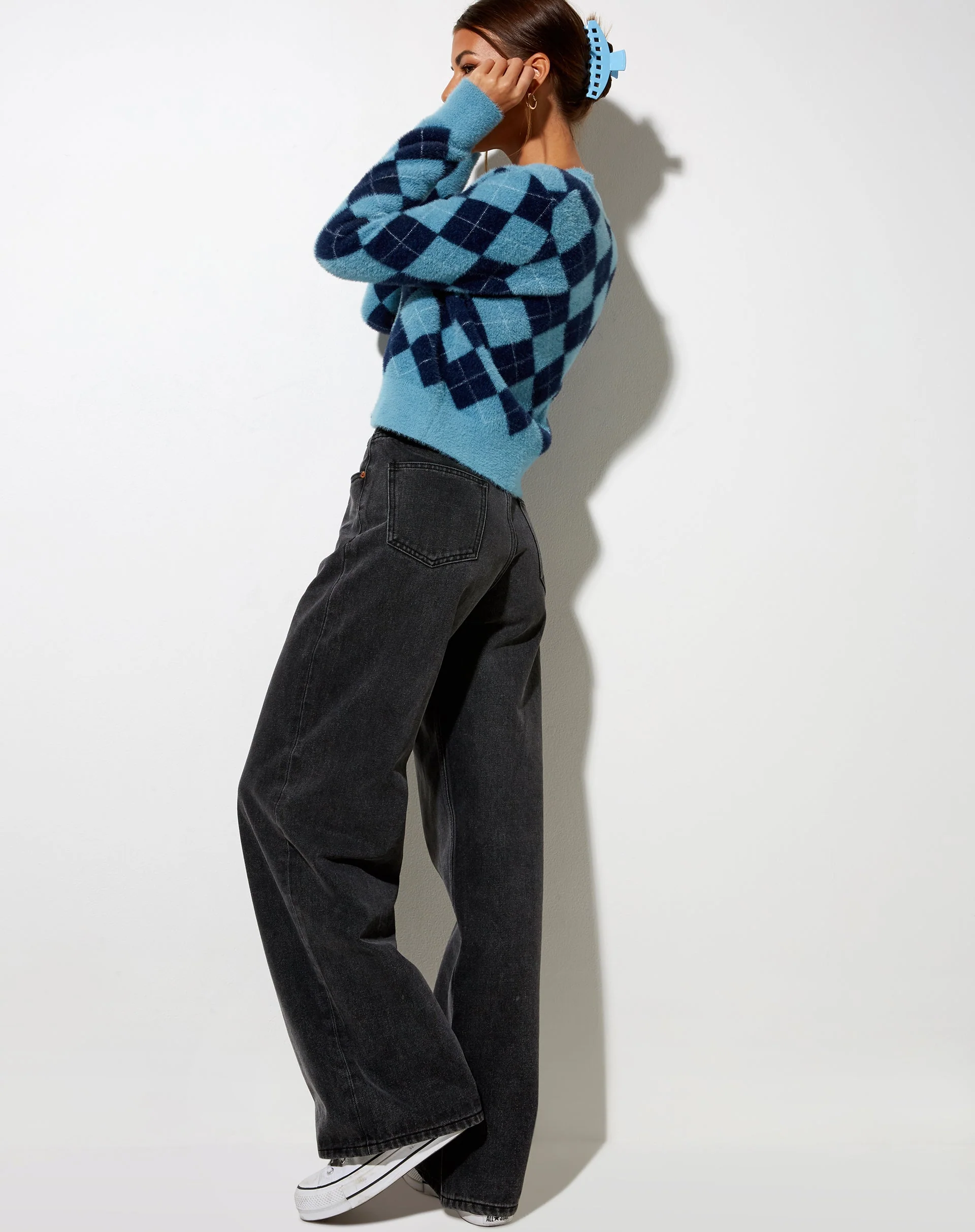 Saidi Cardi in Diamantblau und Marineblau - Image 4