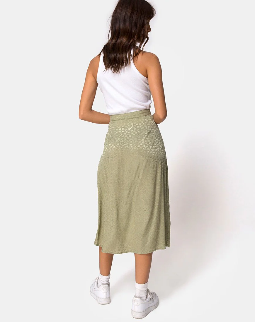 Saika Midirock aus Satin Ditsy Rose Sage - Image 4