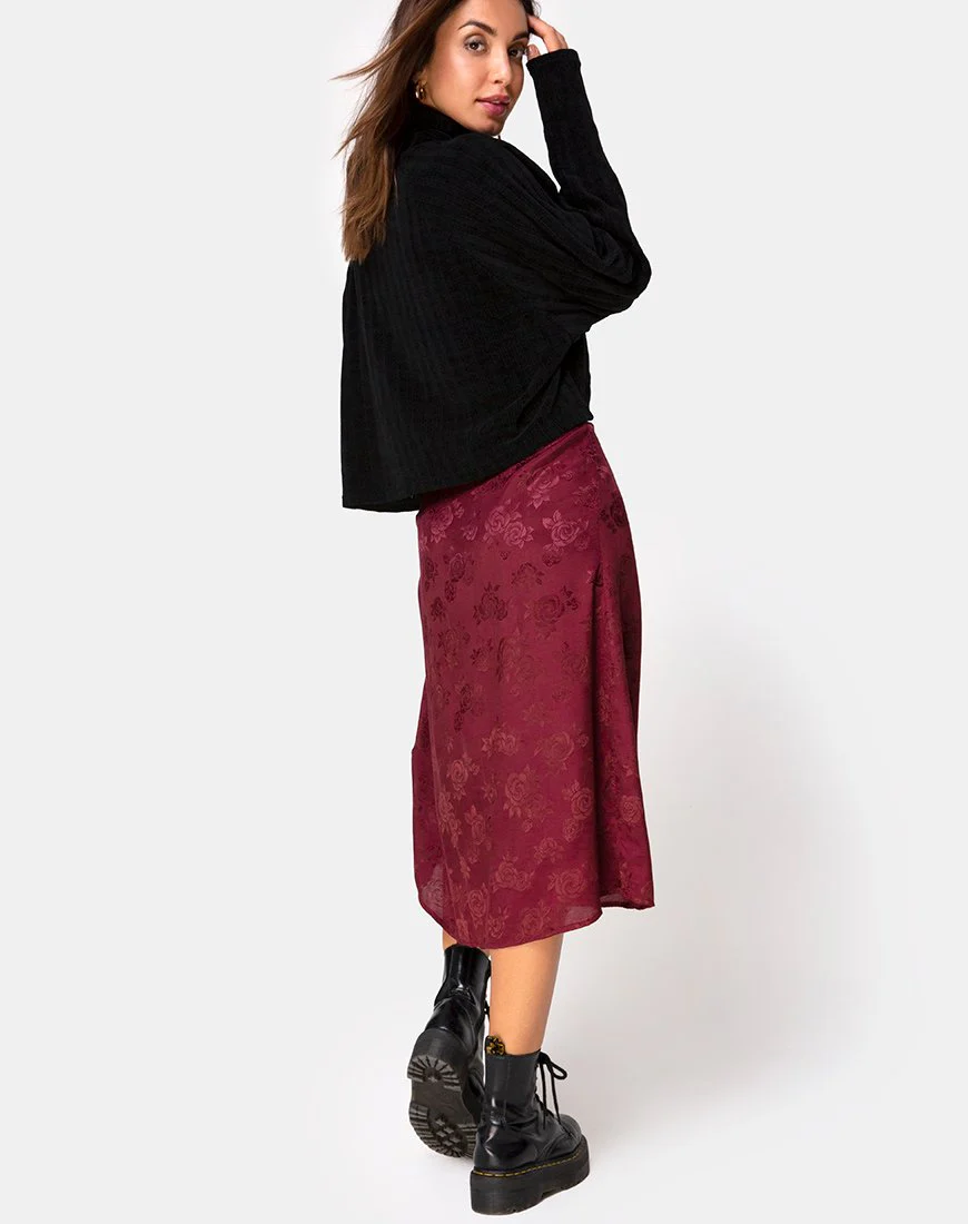 Saika Midirock aus Satin Rose Burgundy - Image 2