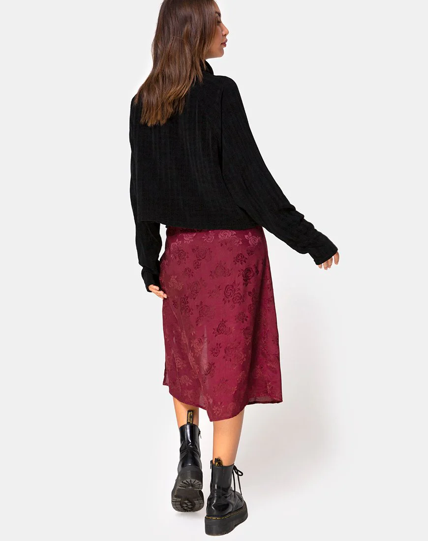Saika Midirock aus Satin Rose Burgundy - Image 4