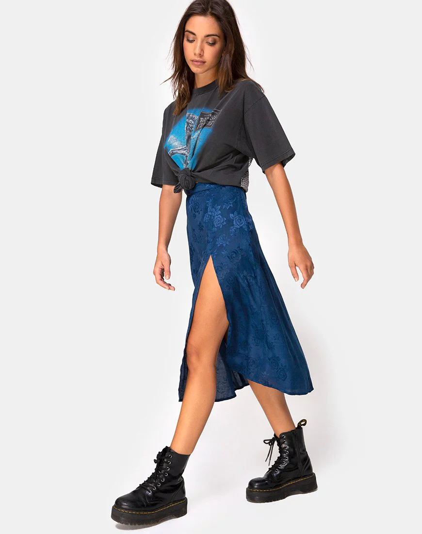 Saika Midirock aus Satin Rose Navy - Image 3