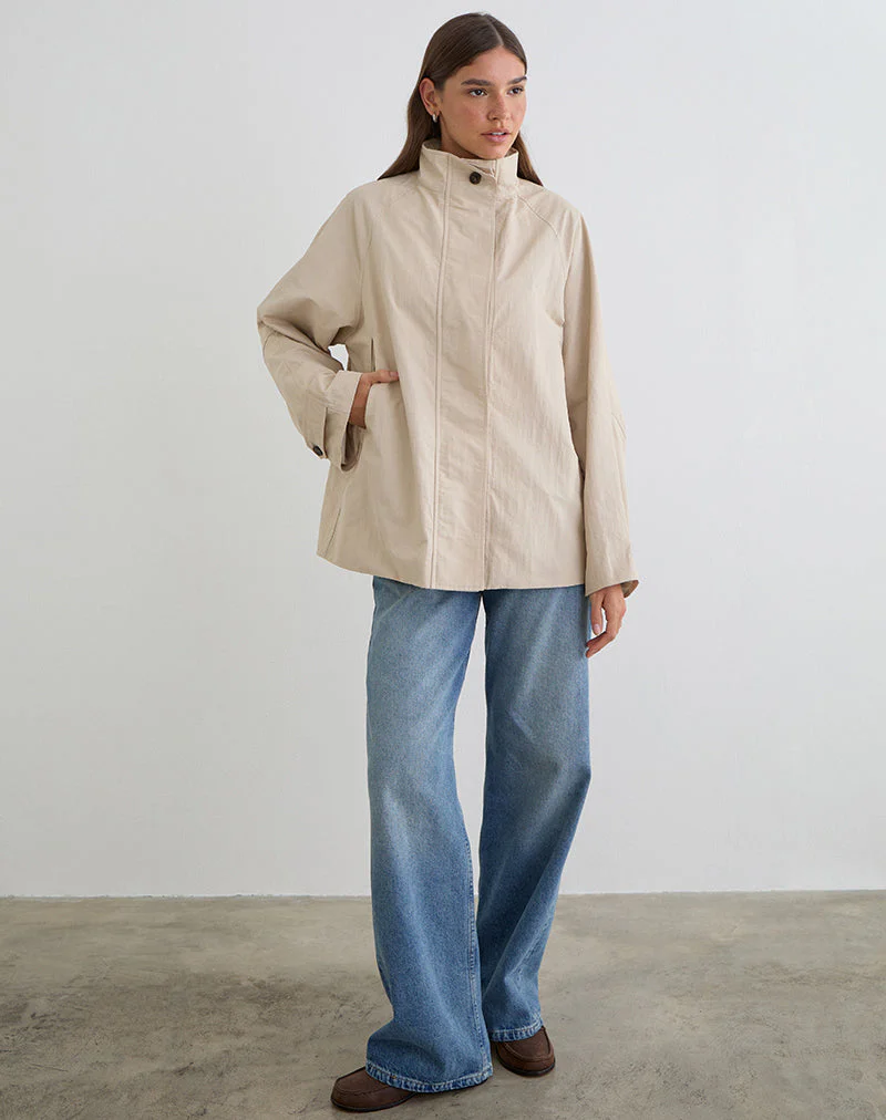 Saipul Oversize Jacket in Beige - Image 5