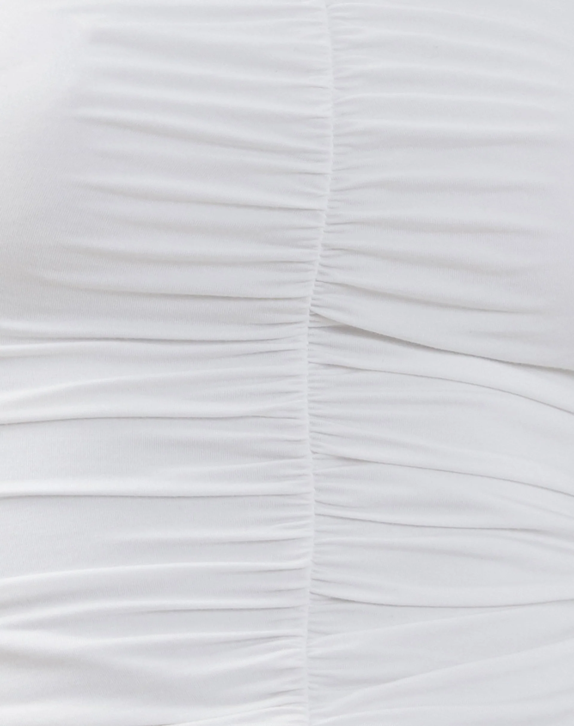 Sajna Gerüschtes Bandeau-Top in Weiß - Image 7