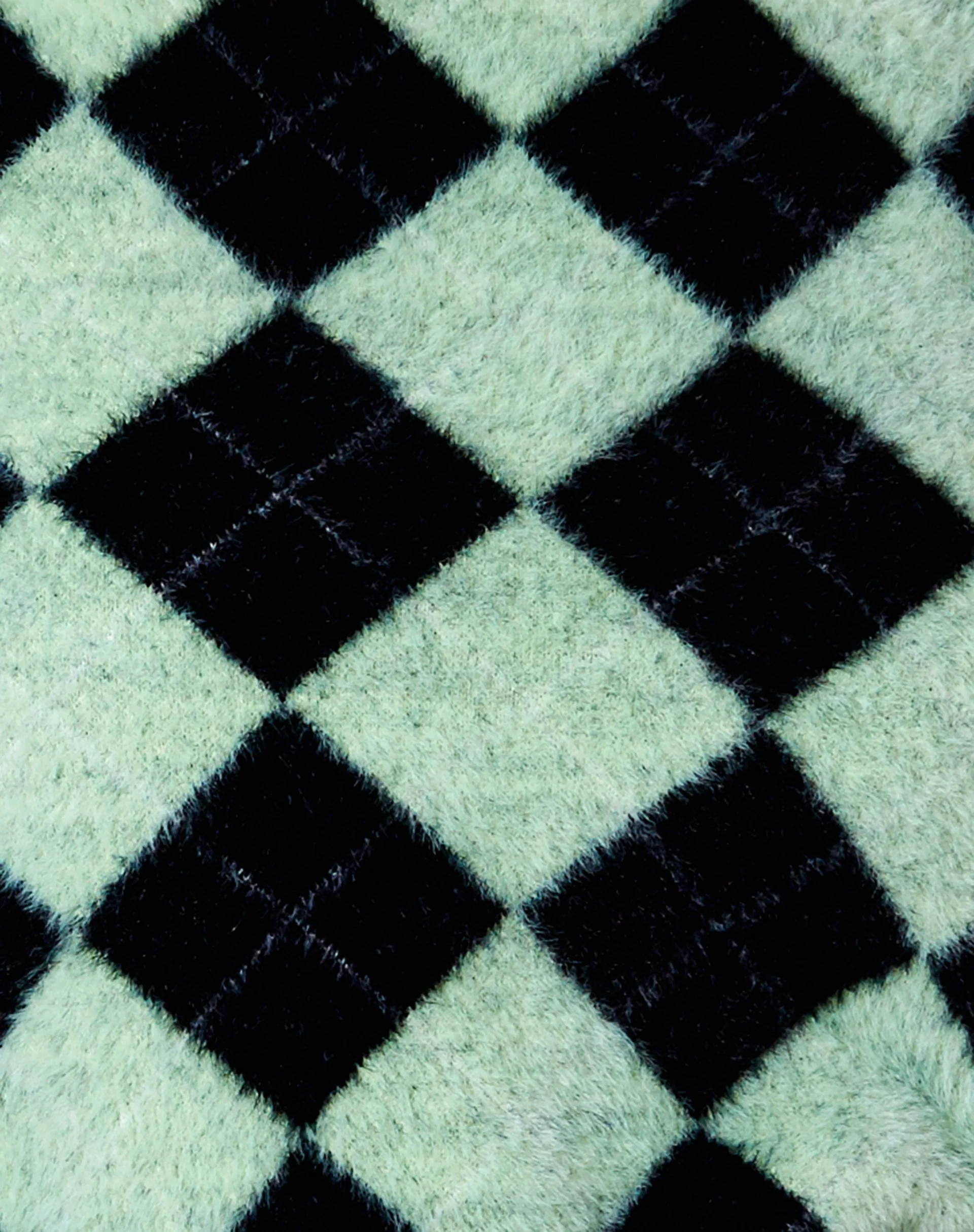 Saki Tank Top in Knit Diamond Schwarz und Grün - Image 6