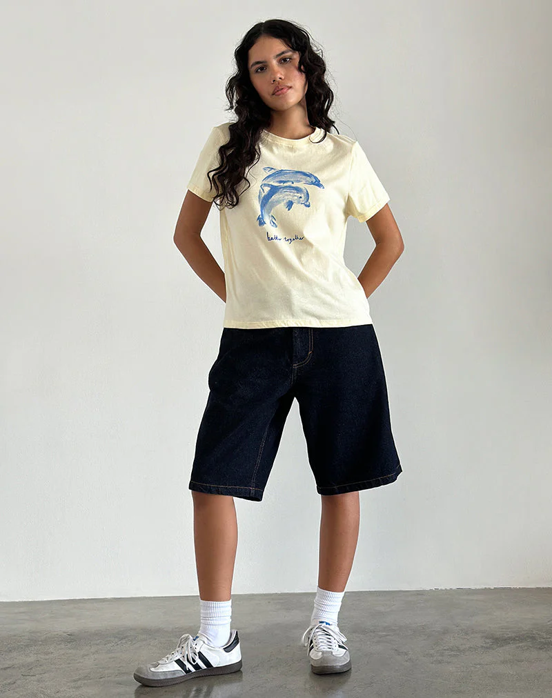 Saki Tee in Buttermilch mit Better Together-Slogan - Image 2