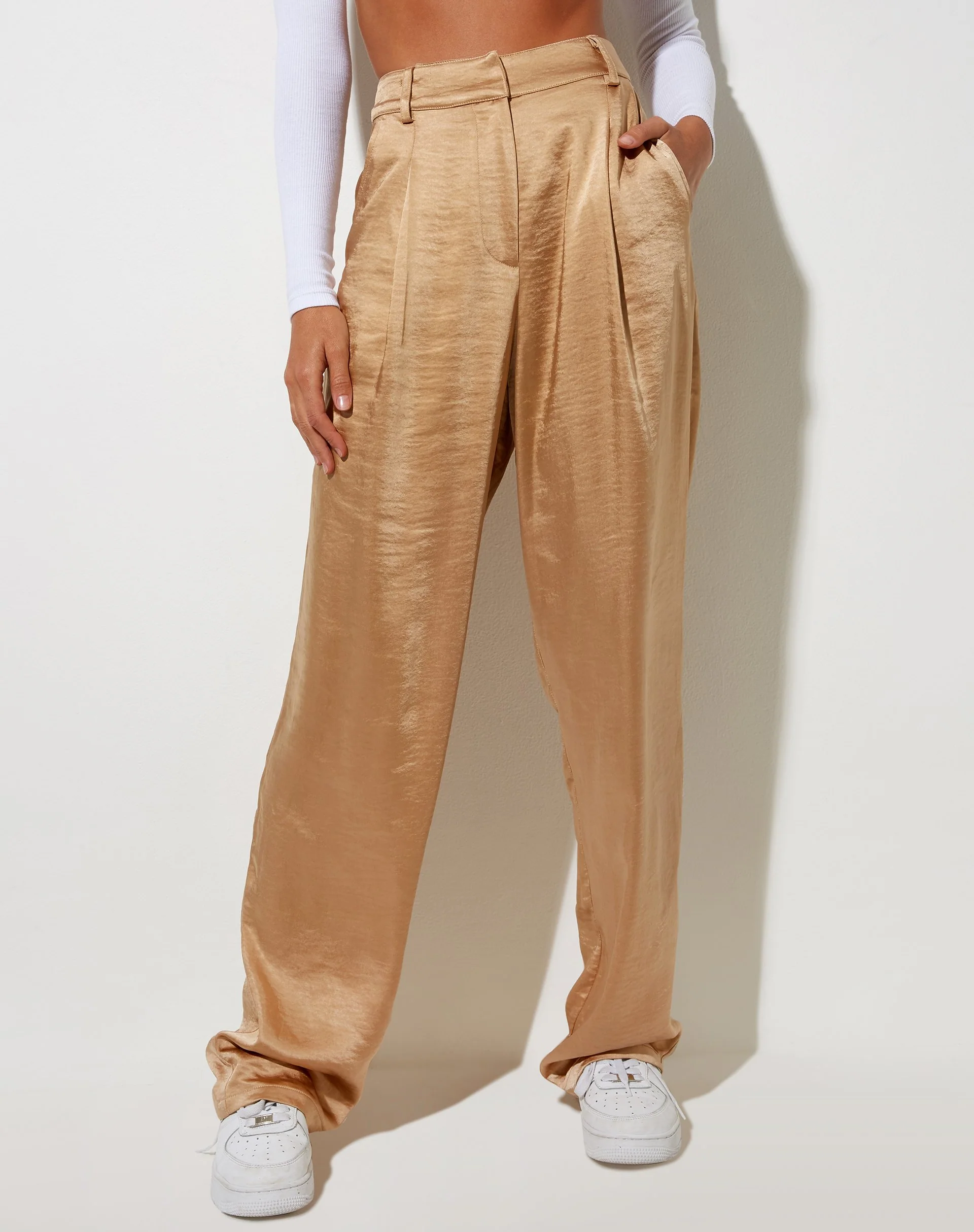 Sakila-Hose aus Satin Golden Sand - Image 3