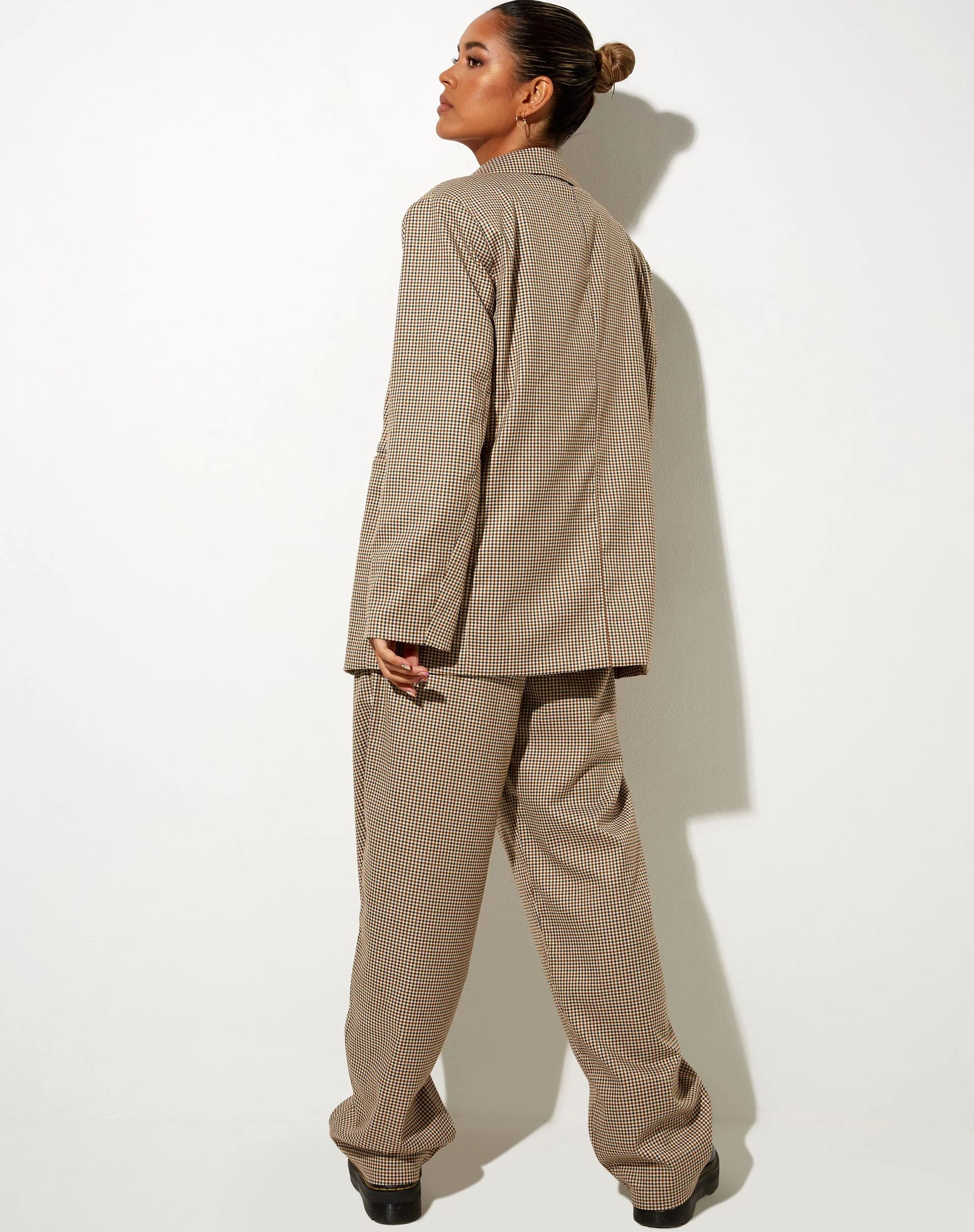 Sakila-Hose in kleinem Karo Braun - Image 2