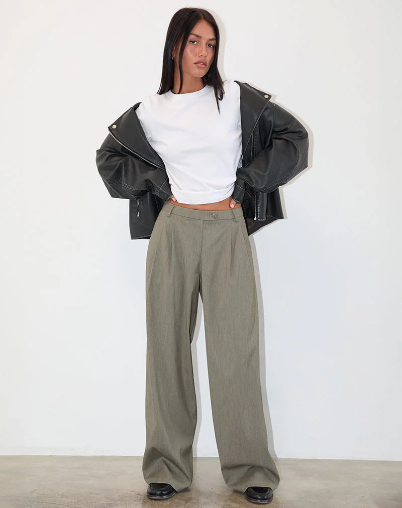 Sakira Tailored Trouser in Khaki Grau - Image 5