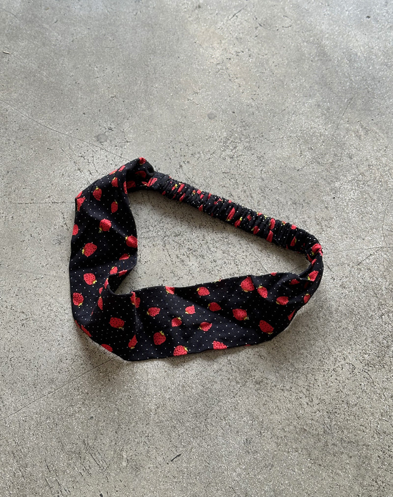 Sala Stirnband in Strawberry Polka Schwarz - Image 3