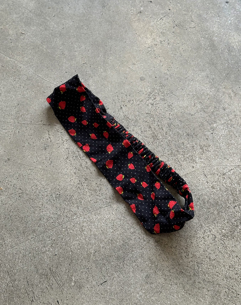 Sala Stirnband in Strawberry Polka Schwarz - Image 4