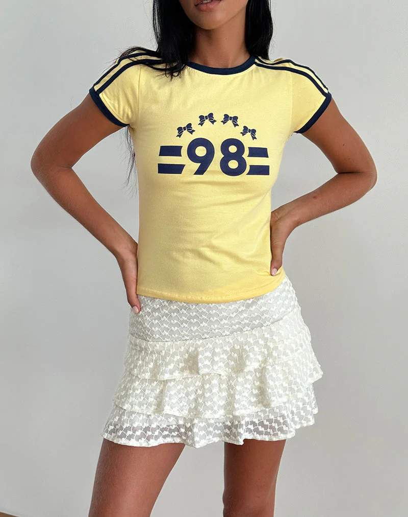Salda Tee in Limonade mit marineblauem Einband und '98' Emblem - Image 5