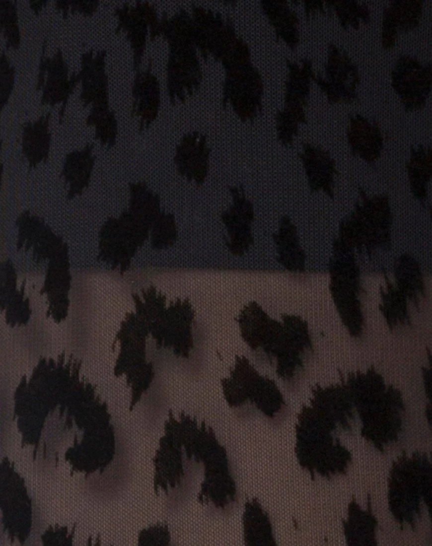 Saleh Kleid aus schwarzem Tiernetz - Image 5