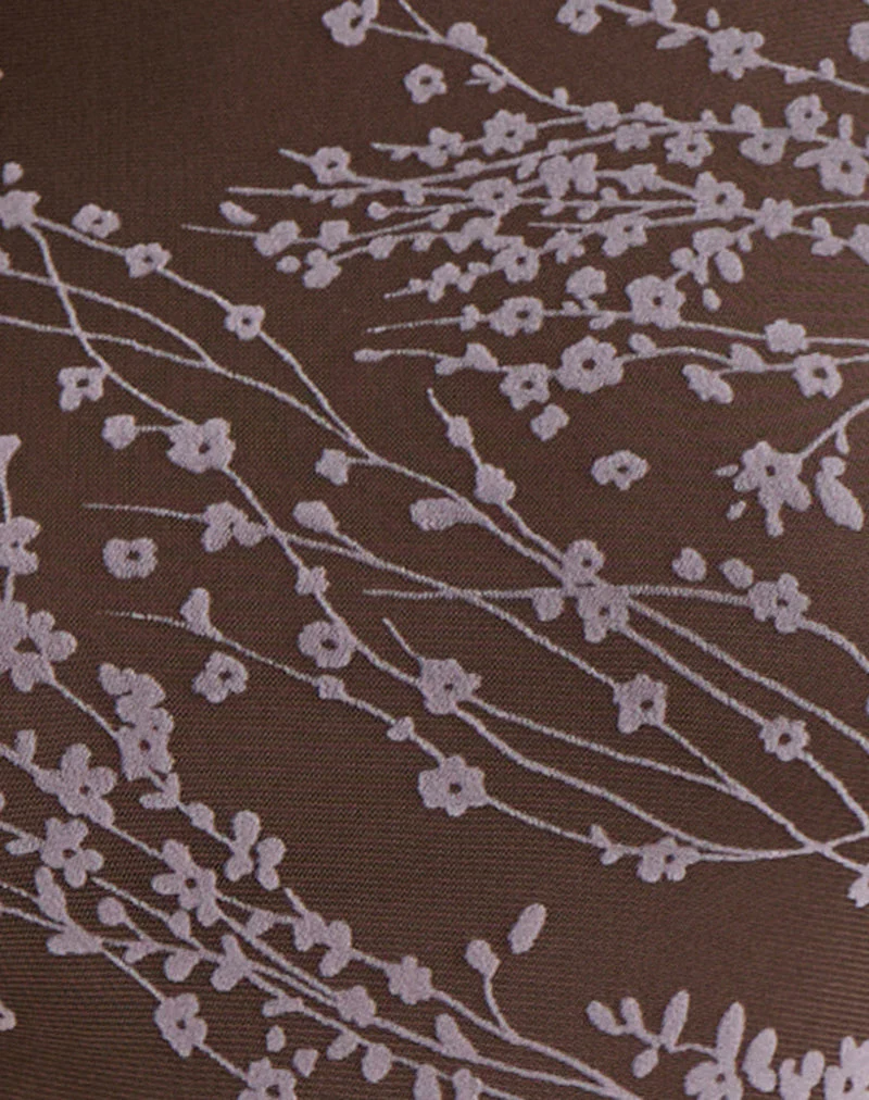 Salira Minikleid in Mondbeschienenes Blütenbraun - Image 6