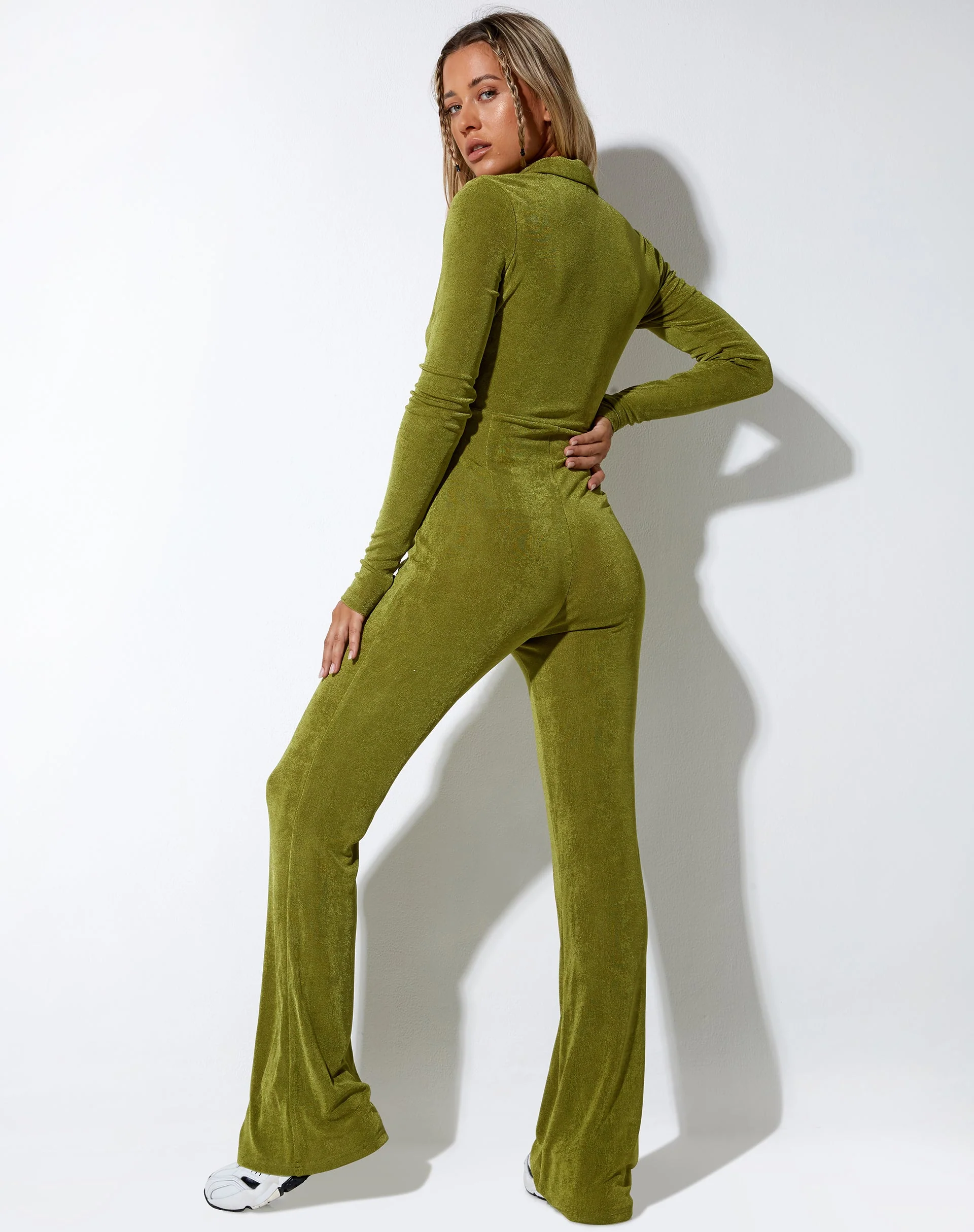 Salish Jumpsuit aus Krepp-Limette - Image 3