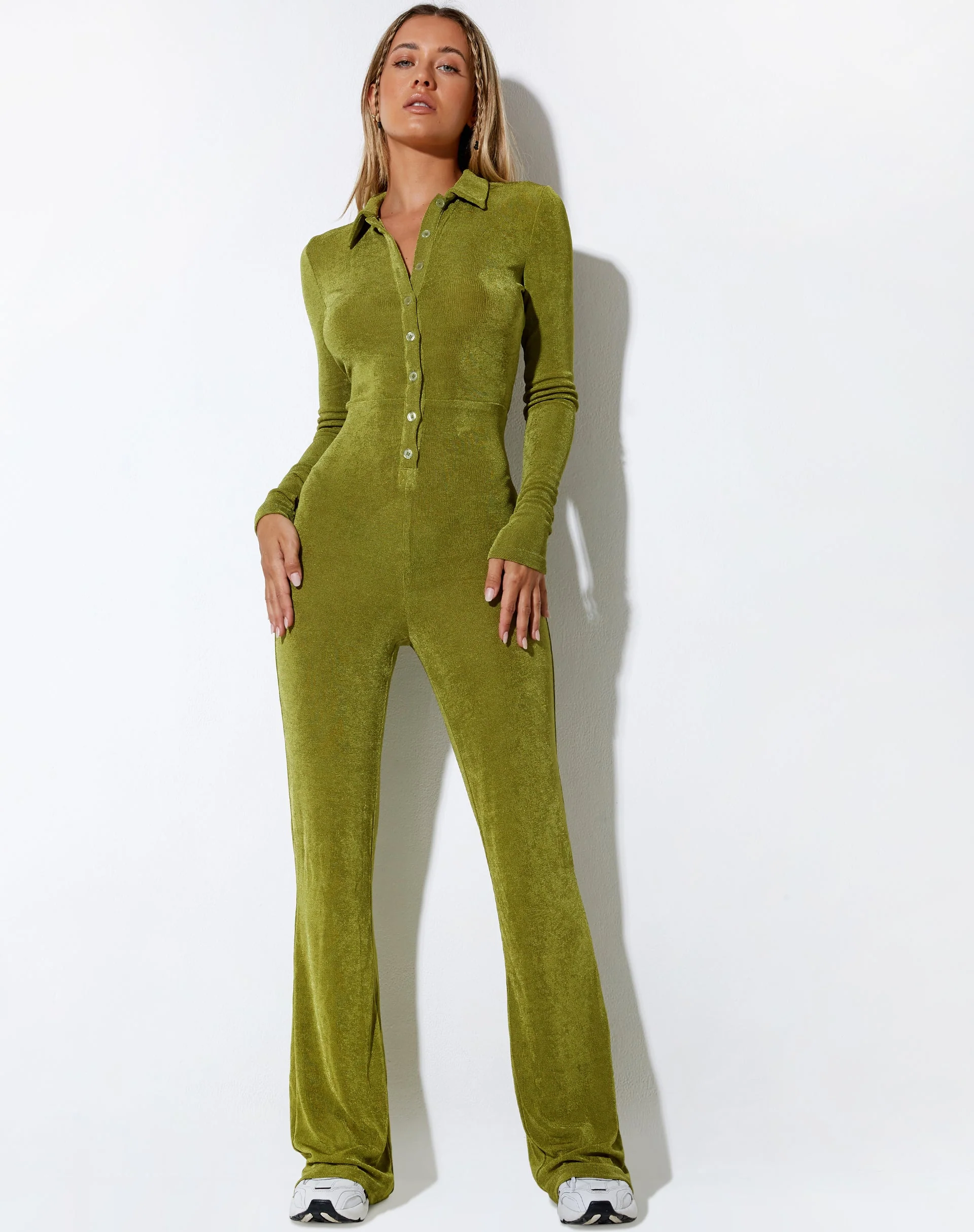 Salish Jumpsuit aus Krepp-Limette - Image 5