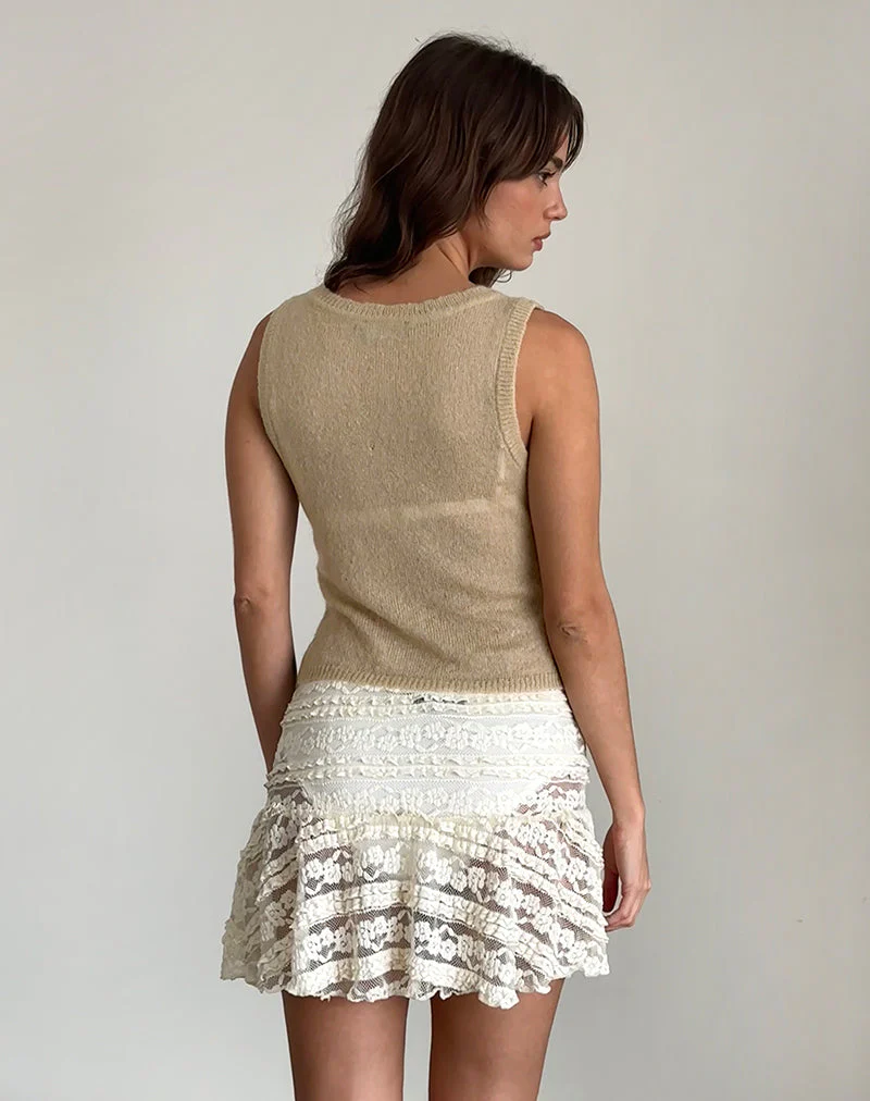 Salisha Tank Top aus natürlichem, transparentem Strick - Image 4