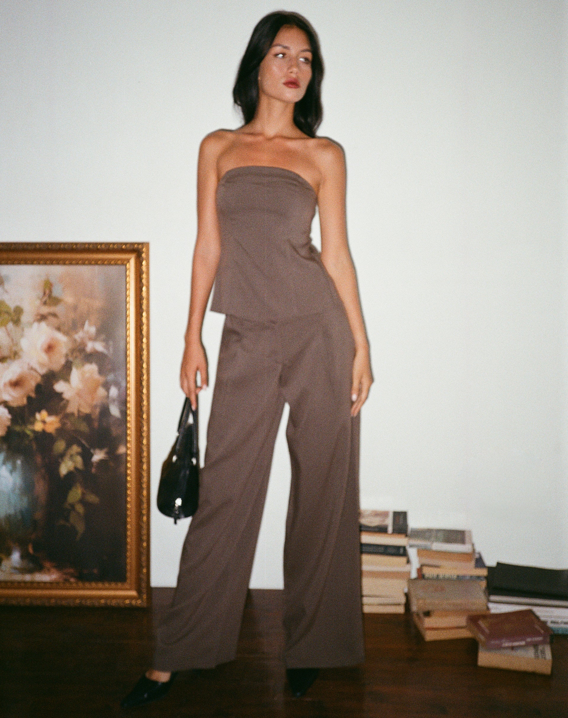 Salisu Hose mit weitem Bein in Tailoring Taupe - Image 5