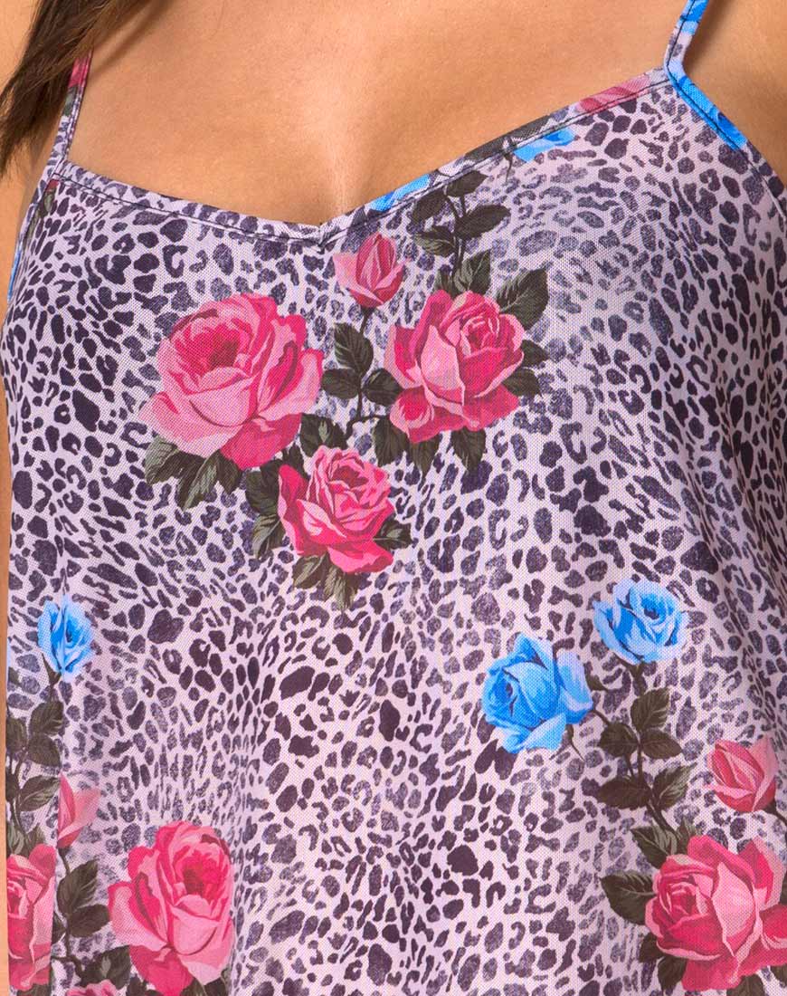 Sanita Kleid in Dschungelrose Print Netz - Image 5